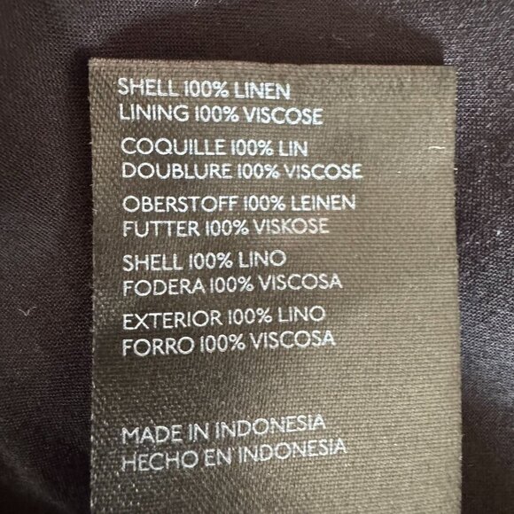 Anthropologie Maeve Black 100% Linen Tie Front Summer Boho Crop Bra Top Size 2X - Picture 12 of 12